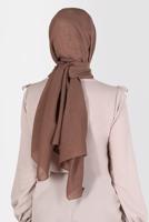 Tesettür giyim KAHVE ALVİNA KAR İPLİĞİ ŞAL T 8125