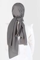 Tesettür giyim GRİ ALVİNA KAR İPLİĞİ ŞAL T 8125