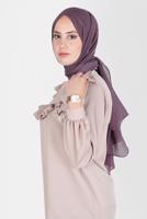 Tesettür giyim MOR ALVİNA KAR İPLİĞİ ŞAL T 8125
