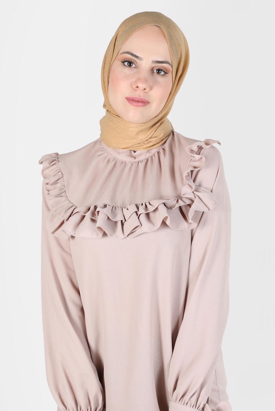 Tesettür giyim ALTIN ALVİNA KAR İPLİĞİ ŞAL T 8125