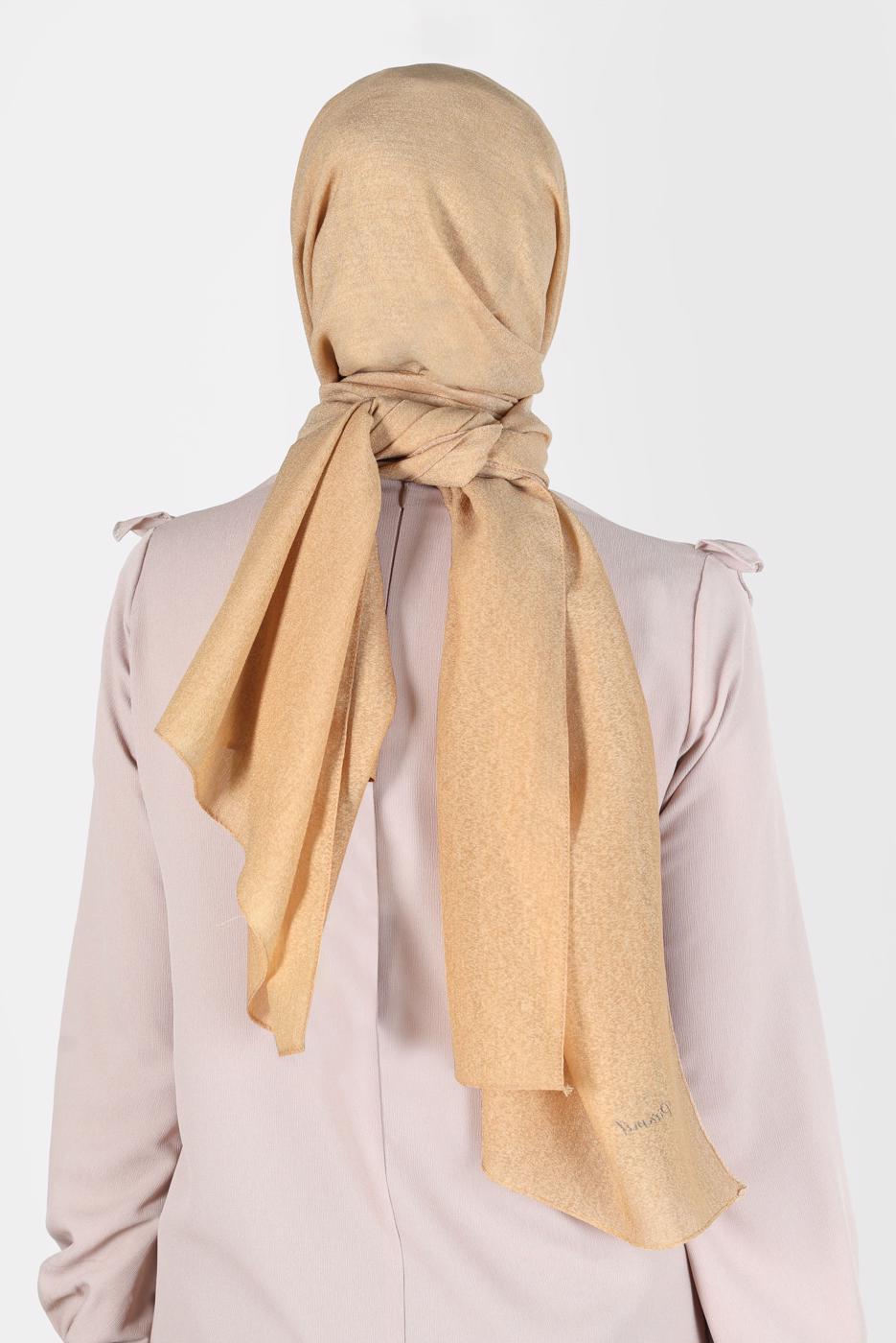 Tesettür giyim ALTIN ALVİNA KAR İPLİĞİ ŞAL T 8125