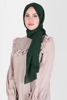 Tesettür giyim YEŞİL ALVİNA KAR İPLİĞİ ŞAL T 8125