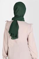 Tesettür giyim YEŞİL ALVİNA KAR İPLİĞİ ŞAL T 8125