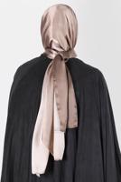 Tesettür giyim KAHVE ALVİNA JANJANLI DEGRADE ŞAL 8129 
