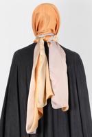 Tesettür giyim VİZON ALVİNA JANJANLI DEGRADE ŞAL 8129 