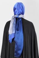 Tesettür giyim LACİVERT ALVİNA JANJANLI DEGRADE ŞAL 8129 