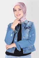 Tesettür giyim PUDRA ALVİNA JANJANLI DEGRADE ŞAL 8129 