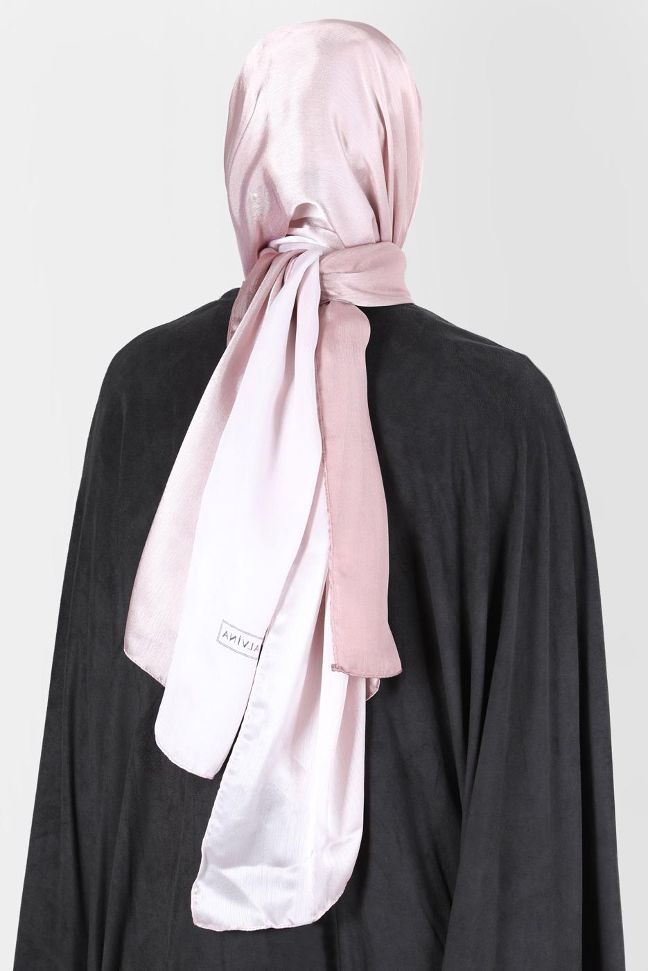 Tesettür giyim PEMBE ALVİNA JANJANLI DEGRADE ŞAL 8129 