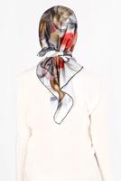 Tesettür giyim SİYAH ALVİNA DİJİTAL SURA EŞARP 8119 