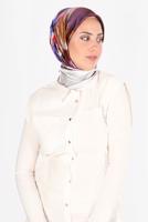 Tesettür giyim MOR ALVİNA DİJİTAL SURA EŞARP 8119 