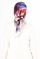 Tesettür giyim MOR ALVİNA DİJİTAL SURA EŞARP 8119 