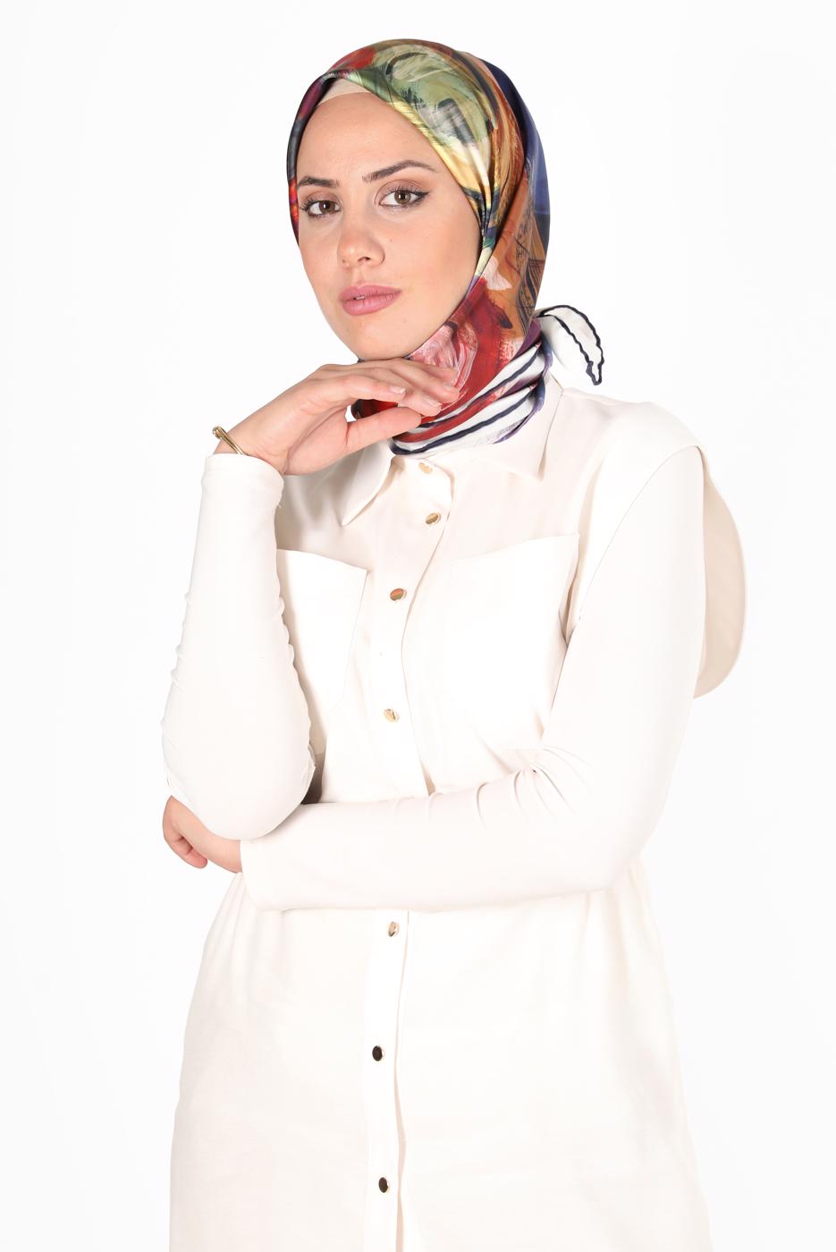 Hijab clothing NAVY BLUE ALVİNA SCARF 8119 