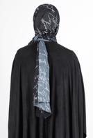 Tesettür giyim SİYAH ALVİNA ŞİFON BASKILI ŞAL 8128 