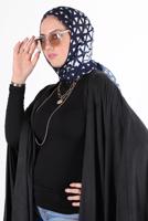 Tesettür giyim LACİVERT ALVİNA ŞİFON BASKILI ŞAL 8128 