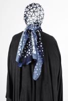 Tesettür giyim LACİVERT ALVİNA ŞİFON BASKILI ŞAL 8128 