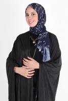 Tesettür giyim LACİVERT ALVİNA ŞİFON BASKILI ŞAL 8128 