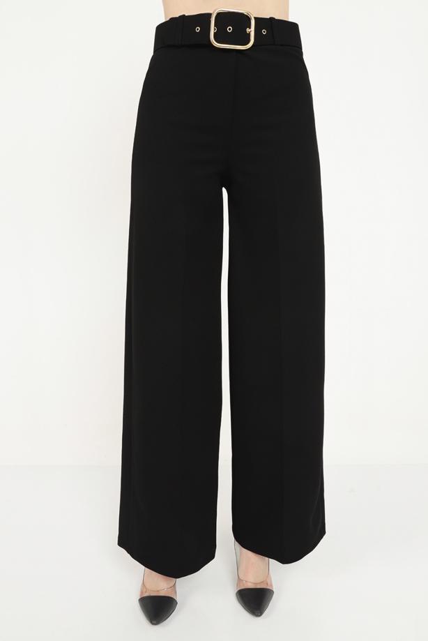 Tesettür giyim  KEMERLİ GENİŞ PAÇA PANTOLON 7988 - TRENDTESETTÜR