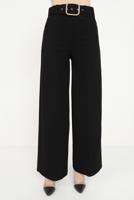 Vêtements hijab NOIR PANTALON LARGE AVEC CEINTURE 7988