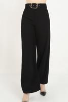 Vêtements hijab NOIR PANTALON LARGE AVEC CEINTURE 7988