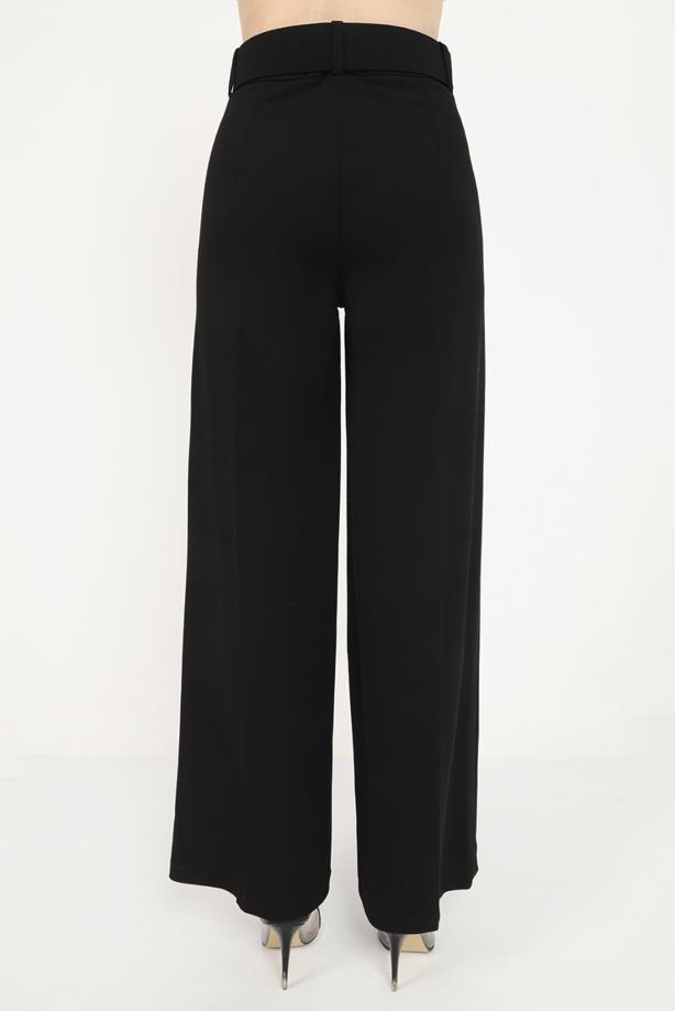 Tesettür giyim  KEMERLİ GENİŞ PAÇA PANTOLON 7988 - TRENDTESETTÜR